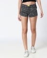 Shop Foodie Black Knitted Boxers-Front