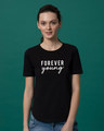 Shop Forever Young Basic Round Hem T-Shirt-Front