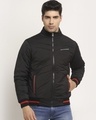 Shop Men's Black Solid Regular Fit Jacket-Front