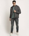 Shop Men's Grey Solid Regular Fit Jacket