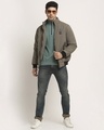 Shop Men's Grey Solid Regular Fit Jacket-Full