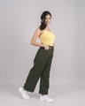 Shop Women Green Solid Straight Fit Jeans-Design