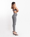 Shop Women Grey Solid Skinny Fit Jeans-Design