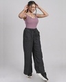 Shop Women Grey Solid Straight Fit Casual Pants-Full