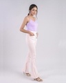 Shop Women Pink Solid Flared Jeans-Design
