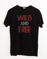 Shop Free And Wild Half Sleeve T-Shirt-Front