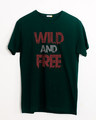 Shop Free And Wild Half Sleeve T-Shirt-Front