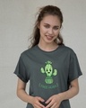 Shop Free Hugs Cactus Boyfriend T-Shirt-Front