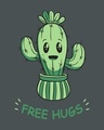 Shop Free Hugs Cactus Boyfriend T-Shirt-Full