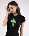 Shop Free Hugs Cactus Half Sleeve T-Shirt-Front
