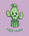 Shop Free Hugs Cactus Round Neck 3/4th Sleeve T-Shirt-Full