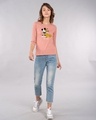 Shop Free Hugs- Mickey Round Neck 3/4th Sleeve T-Shirt (DL)-Design