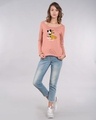 Shop Free Hugs- Mickey Scoop Neck Full Sleeve T-Shirt (DL)-Design