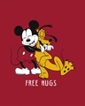 Shop Free Hugs- Mickey Scoop Neck Full Sleeve T-Shirt (DL)-Full