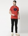 Shop Free Spirit Imposter Half Sleeve Hoodie T-Shirt-Design