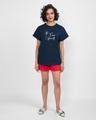 Shop Free Yourself Boyfriend T-Shirt Navy Blue-Full