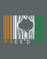 Shop Freedom Barcode Boyfriend T-Shirt Nimbus Grey-Full