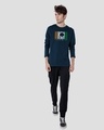 Shop Freedom Barcode Full Sleeve T-Shirt - Navy Blue-Design