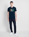 Shop Freedom Barcode Half Sleeve T-Shirt - Navy Blue-Design