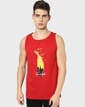 Shop Men's Red Freedom Feather Graphic Printed Vest-Front