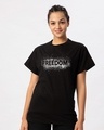 Shop Freedom Splatter Boyfriend T-Shirt-Front