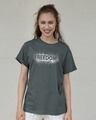 Shop Freedom Splatter Boyfriend T-Shirt-Front
