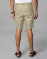 Shop French Beige Lightweight Slim Oxford Shorts-Full