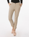 Shop French Beige Lightweight Slim Oxford Pants-Front