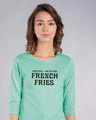 Shop French Fries Round Neck 3/4th Sleeve T-Shirt-Front