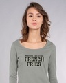 Shop French Fries Scoop Neck Full Sleeve T-Shirt-Front