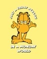Shop Men's Yellow Friday Garfield Graphic Printed T-shirt-Full