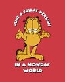 Shop Women's Red Friday Garfield Graphic Printed Plus Size Boyfriend T-shirt-Full