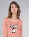 Shop Friday Penguin Scoop Neck Full Sleeve T-Shirt-Front