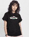 Shop Women's Black Friends Central Park Graphic Printed Boyfriend T-shirt-Front