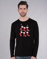 Shop Friends Christmas Socks Full Sleeve T-Shirt (FRL)-Front