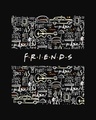 Shop Friends Doodle Round Neck 3/4th Sleeve T-Shirt (FRL)-Full