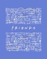 Shop Friends Doodle Round Neck 3/4th Sleeve T-Shirt (FRL)-Full