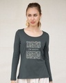 Shop Friends Doodle Scoop Neck Full Sleeve T-Shirt (FRL)-Front