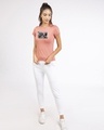 Shop Friends Gossip Half Sleeve Printed T-Shirt Misty Pink (FRL)-Full