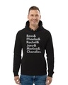 Shop Men's Black Friends Print Regular Fit Hoodie-Front