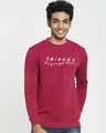 Shop Men's Friends lights logo Printed Crewneck Sweatshirt-Front