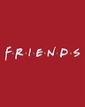 Shop Women's Red Friends Logo (FRL) Typography Boyfriend T-shirt-Full