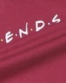 Shop Men's Plum Red Friends Logo Typography Sweater