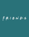 Shop Men's Blue Friends logo Typography Plus Size T-shirt-Full