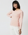 Shop Women's Pink Friends Logo (FRL) Typography T-shirt-Design