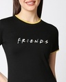 Shop Friends logo Half Sleeve Printed Rib T-Shirt (FRL)