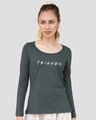 Shop Friends Logo Scoop Neck Full Sleeve T-Shirt (FRL)-Front