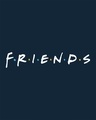 Shop Men's Blue Friends Logo Typography Vest-Full