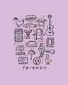 Shop Friends Sketch Doodle Boyfriend T-Shirt (FRL)-Full
