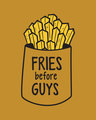 Shop Fries Before Guys Round Neck 3/4th Sleeve T-Shirt